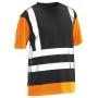 Jobman 5126 Hi-Vis T-shirt Zwart/HV Oranje