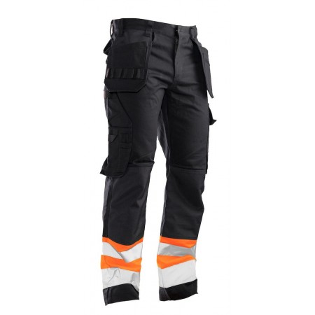 Jobman 2277 Hi-Vis Werkbroek met spijkerzakken Zwart/Oranje