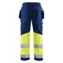 Blåkläder High-Vis werkbroek met stretch 1558-1811 Marine/High-Vis Geel