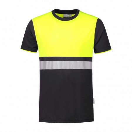 SANTINO T-shirt Hannover Graphite / Fluor Yellow