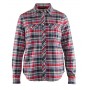 Blåkläder Dames Overhemd Flanel 3209-1137 Marineblauw/Rood