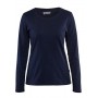 Blåkläder Dames T-shirt met lange mouw 3301-1032 Marineblauw