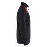Blåkläder Sweatshirt Bi-Colour met halve rits 3353-1158 Zwart/Rood