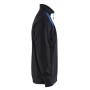 Blåkläder Sweatshirt Bi-Colour met halve rits 3353-1158 Zwart/Korenblauw