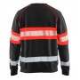 Blåkläder Sweater High-Vis 3359-1158 Zwart/High-Vis Rood