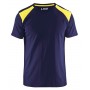 Blåkläder T-shirt Bi-Colour 3379-1042 Marine/High-Vis Geel