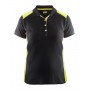 Blåkläder Dames Poloshirt Piqué 3390-1050 Zwart/High-Vis Geel