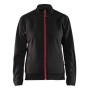 Blåkläder Dames Service sweatshirt met rits 3394-2526 Zwart/Rood