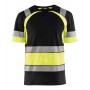 Blåkläder T-shirt High-Vis 3421-1030 Zwart/High-Vis Geel