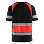 Blåkläder T-shirt High-Vis 3421-1030 Zwart/High-Vis Rood