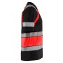 Blåkläder T-shirt High-Vis 3421-1030 Zwart/High-Vis Rood