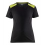 Blåkläder Dames T-shirt 3479-1042 Zwart/High-Vis Geel