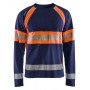 Blåkläder High-Vis T-shirt lange mouwen 3510-1030 Marineblauw/Oranje
