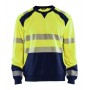 Blåkläder Sweatshirt High-Vis 3541-2528 High-Vis Geel/Marineblauw