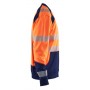 Blåkläder Sweatshirt High-Vis 3541-2528 High-Vis Oranje/Marineblauw