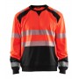 Blåkläder Sweatshirt High-Vis 3541-2528 High-Vis Rood/Zwart
