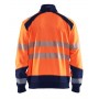 Blåkläder Sweatshirt hele rits High-Vis 3558-2528 High-Vis Oranje/Marineblauw