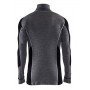 Blåkläder Onderhemd zip-neck XWARM, 100% Merino 4699-1736 Medium Grijs/Zwart