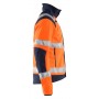 Blåkläder Winddicht Fleecejack High-Vis 4888-2524 High-Vis Oranje/Marineblauw