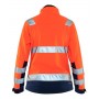 Blåkläder Dames Softshell jack High-Vis 4902-2517 High-Vis Oranje/Marineblauw