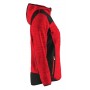 Blåkläder Dames Vest met Softshell 4931-2117 Rood/Zwart
